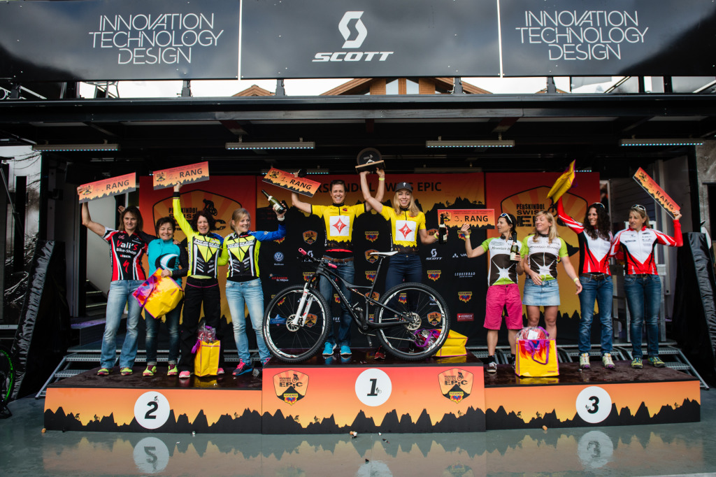 click to enlarge Il podio della Swiss Epic women