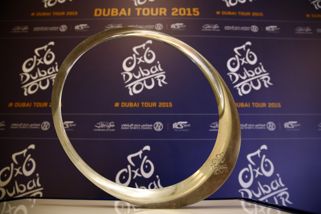 click to enlarge Lo splendido trofeo per il vincitore del Dubai Tour