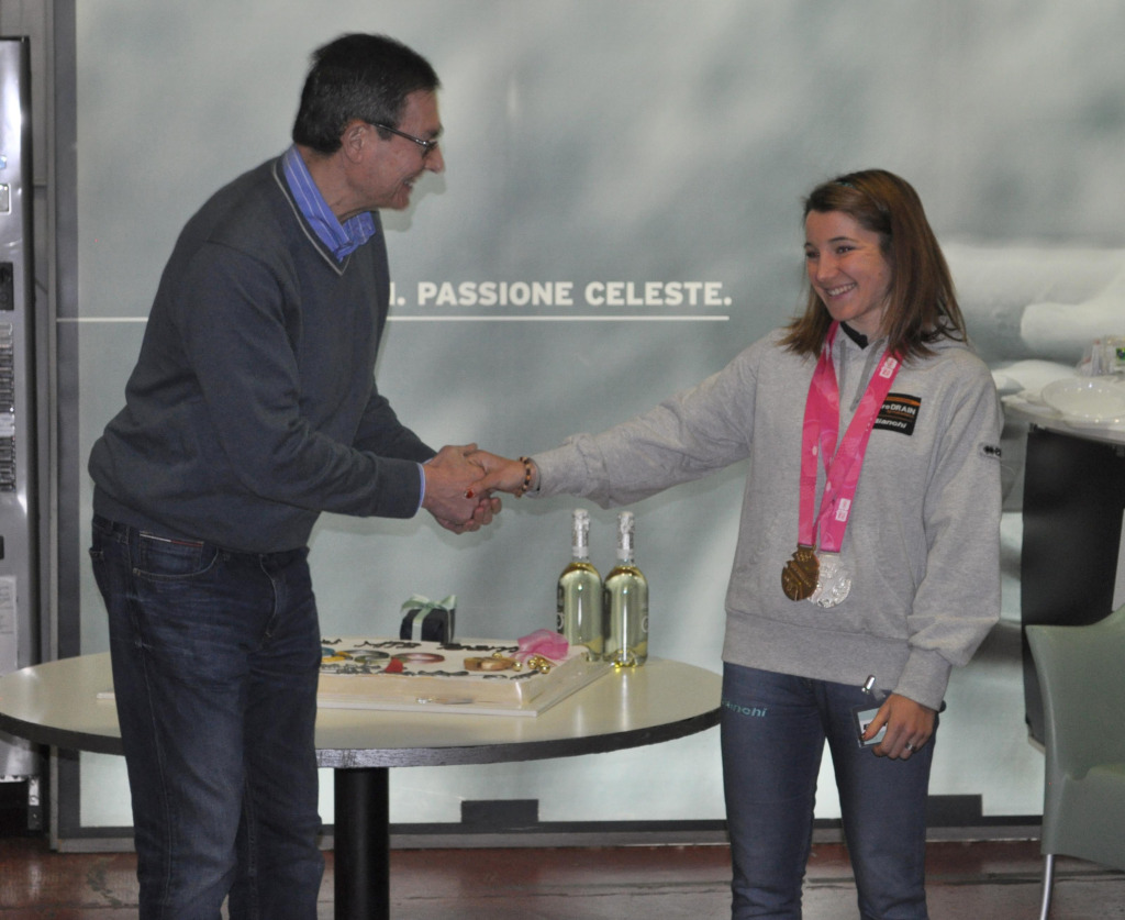 click to enlarge Bob Ippolito, CEO Bianchi, con Chiara Teocchi