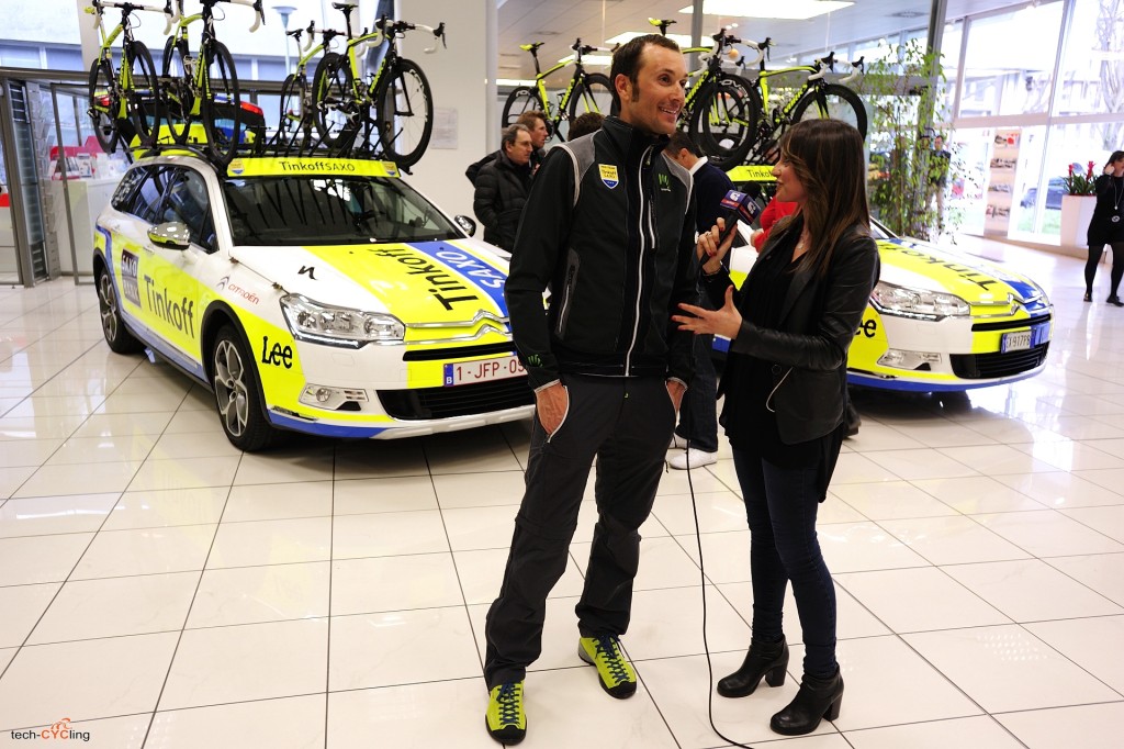 Ivan Basso durante l'intervista