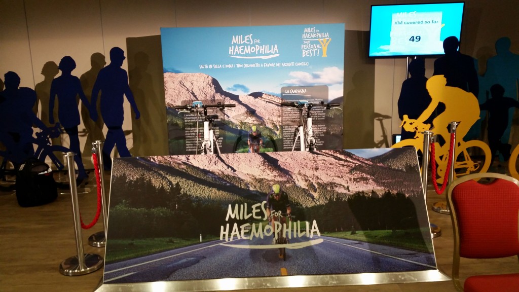 click to enlarge La presentazione a Roma della campagna "Miles for Haemophilia"a