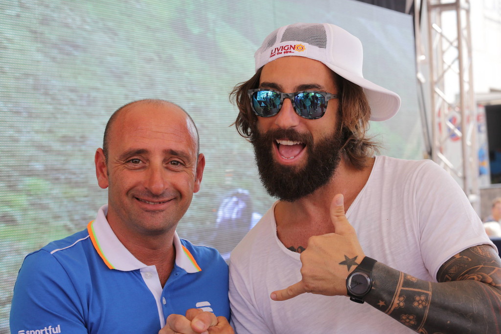 click to enlarge Paolo Bettini e Vittorio Brumotti