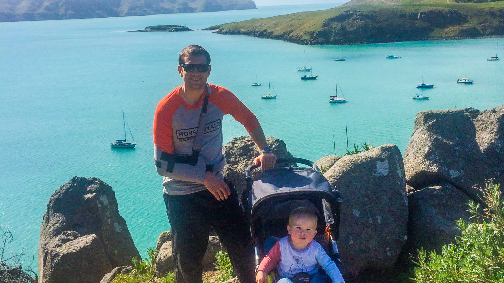 click to enlarge Justin Leov con il figlio Luca (photo by Justin Leov)