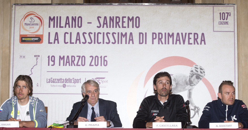 click to enlarge Milano-Sanremo cycling race's presentation
