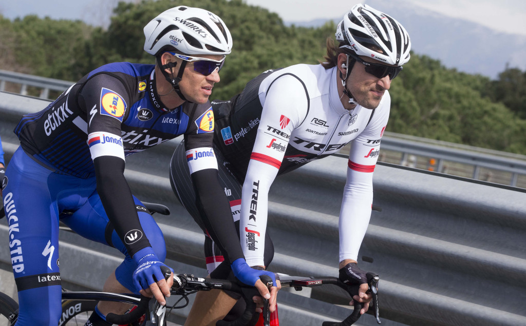 Zdnek Stibar (Etixx-Quick Step e Fabian Cancellara (Trek-Segafredo)