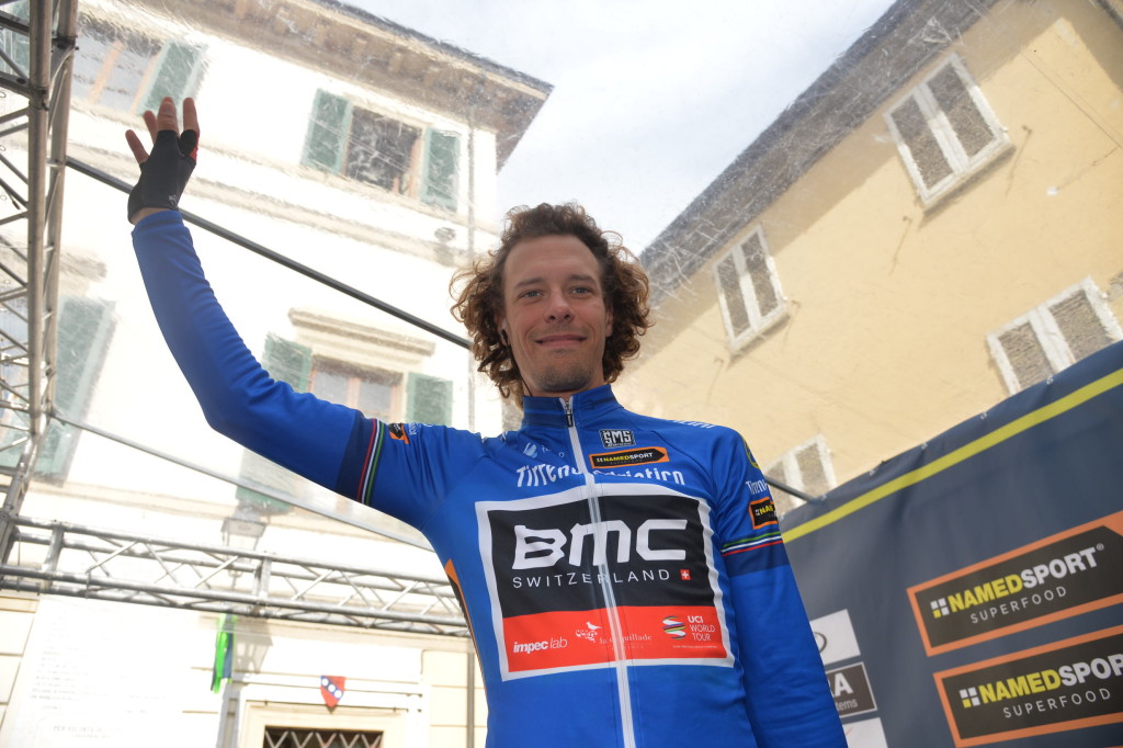 Daniel Oss prima dello start della seconda tappa
