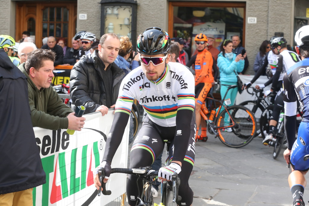 Peter Sagan (Team Tinkoff) poco prima del via della tappa N.2