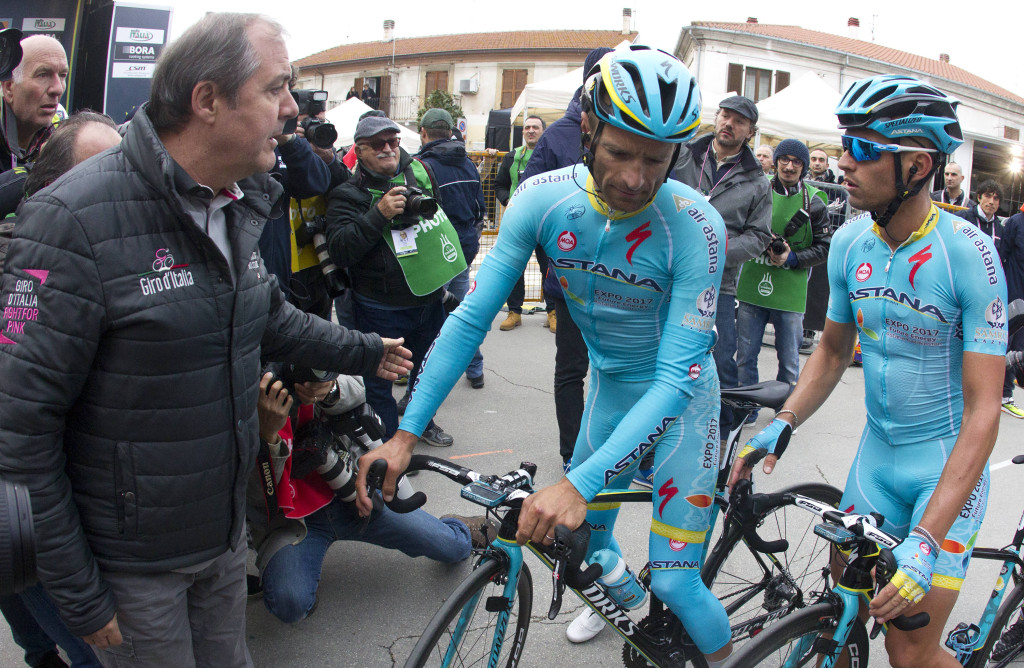 Mauro Vegni e Michele Scarponi (Astana Pro Team)