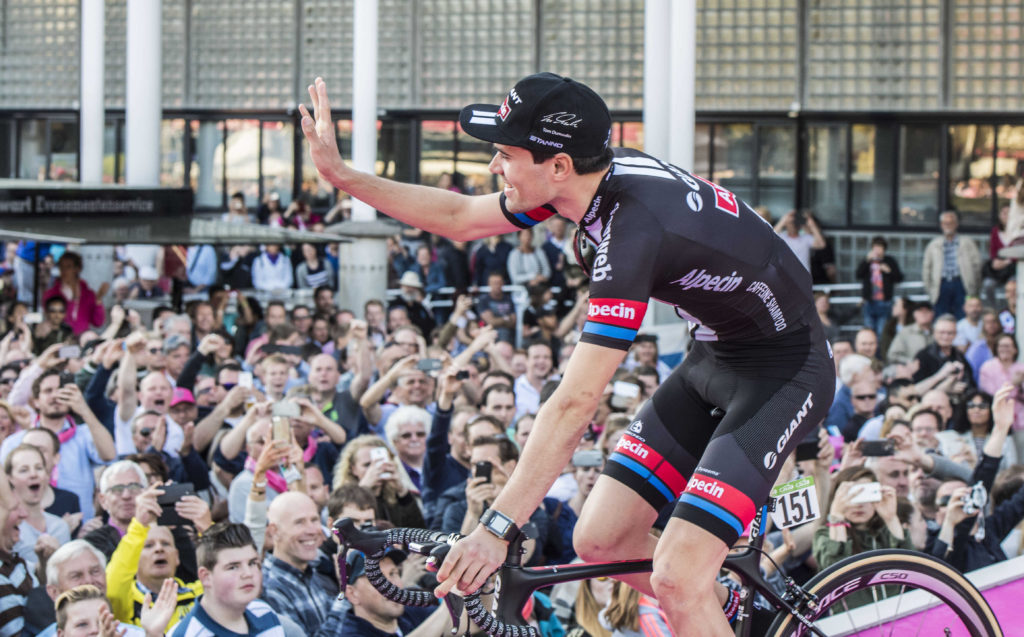 click to enlarge Tom Doumulin (Team Giant-Alpecin), idolo locale