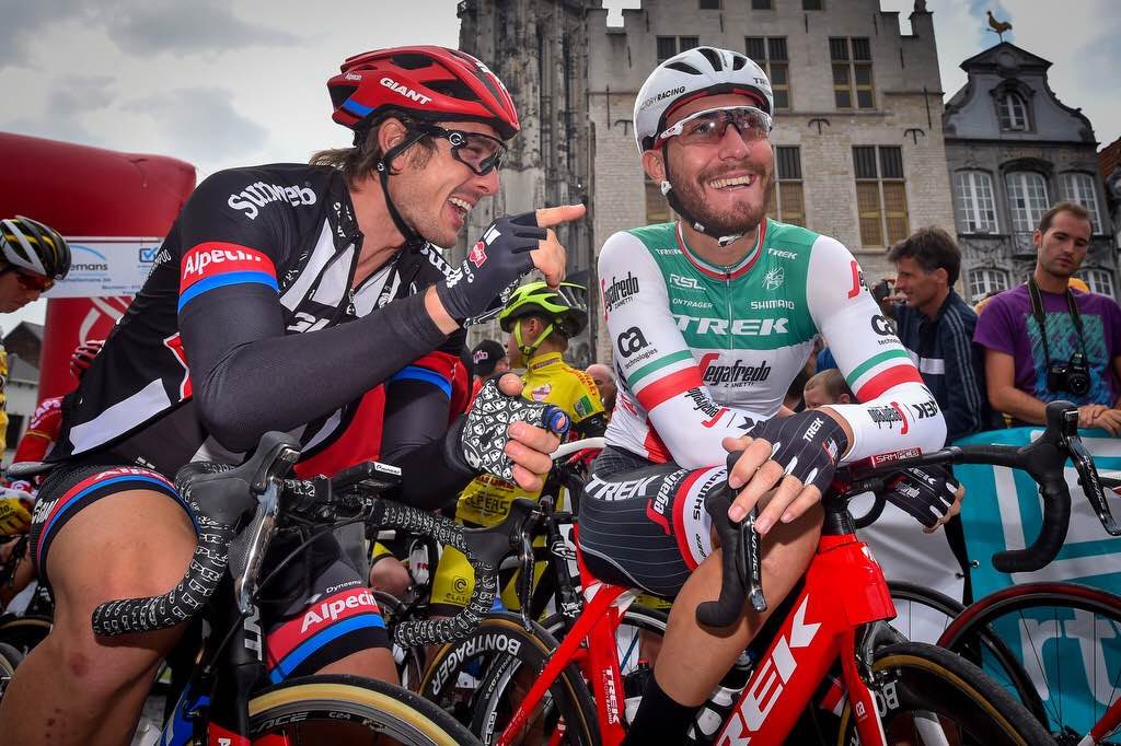 click to enlarge Giacomo Nizzolo accanto a John Degenkolb